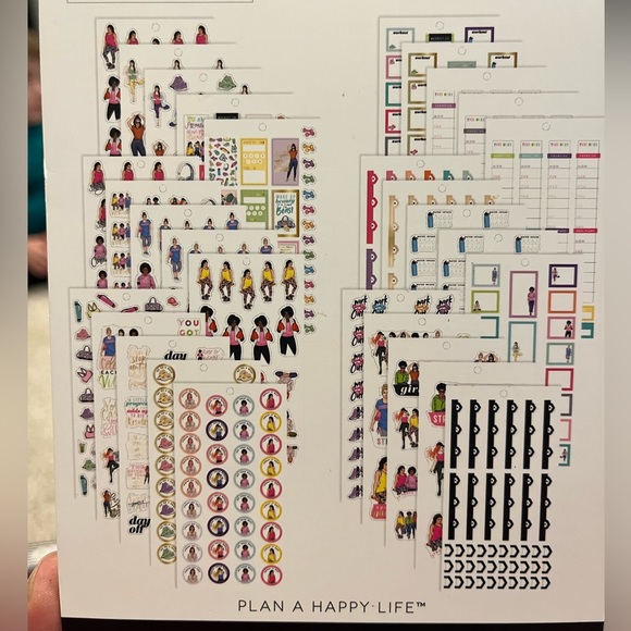 Happy Planner Fitness Stickerbook (Forme et Santé) bundle of TWO Rongrong - Picture 3 of 3